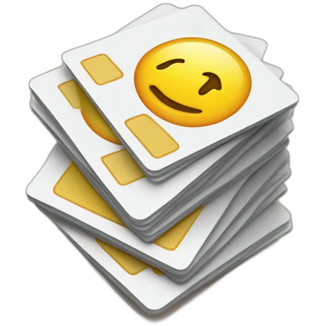 stack of 3 MADA cards emoji