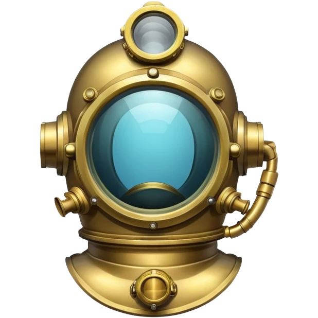 Simple emoji of The helmet of a diving suit emoji