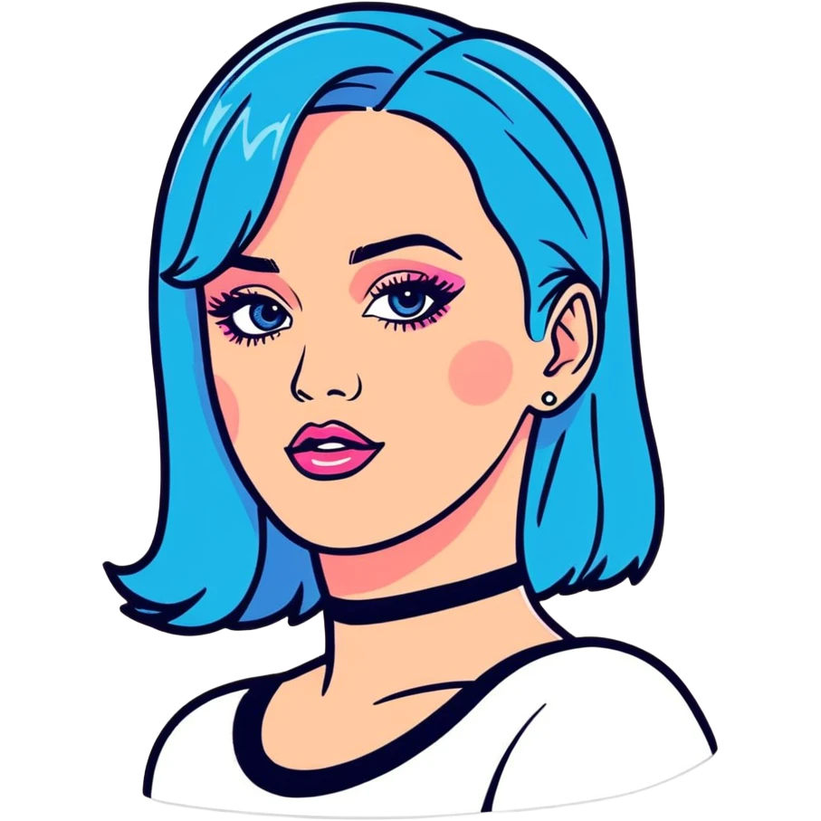 8k, 5000x5000px resolution, clean, smooth, thin lines, ultra detailed, hyperrealism, celebrity, singer Katy perry 2020. Glossy appearance, clean thin lines, vivid, clean appearance.  emoji