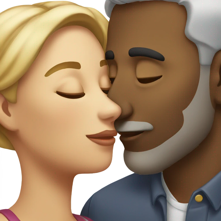 Man kissing woman forehead  emoji