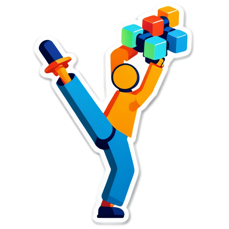 A person doing quadrobics emoji
