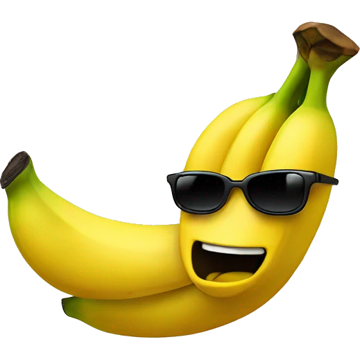 banana wearing sunglasses emoji