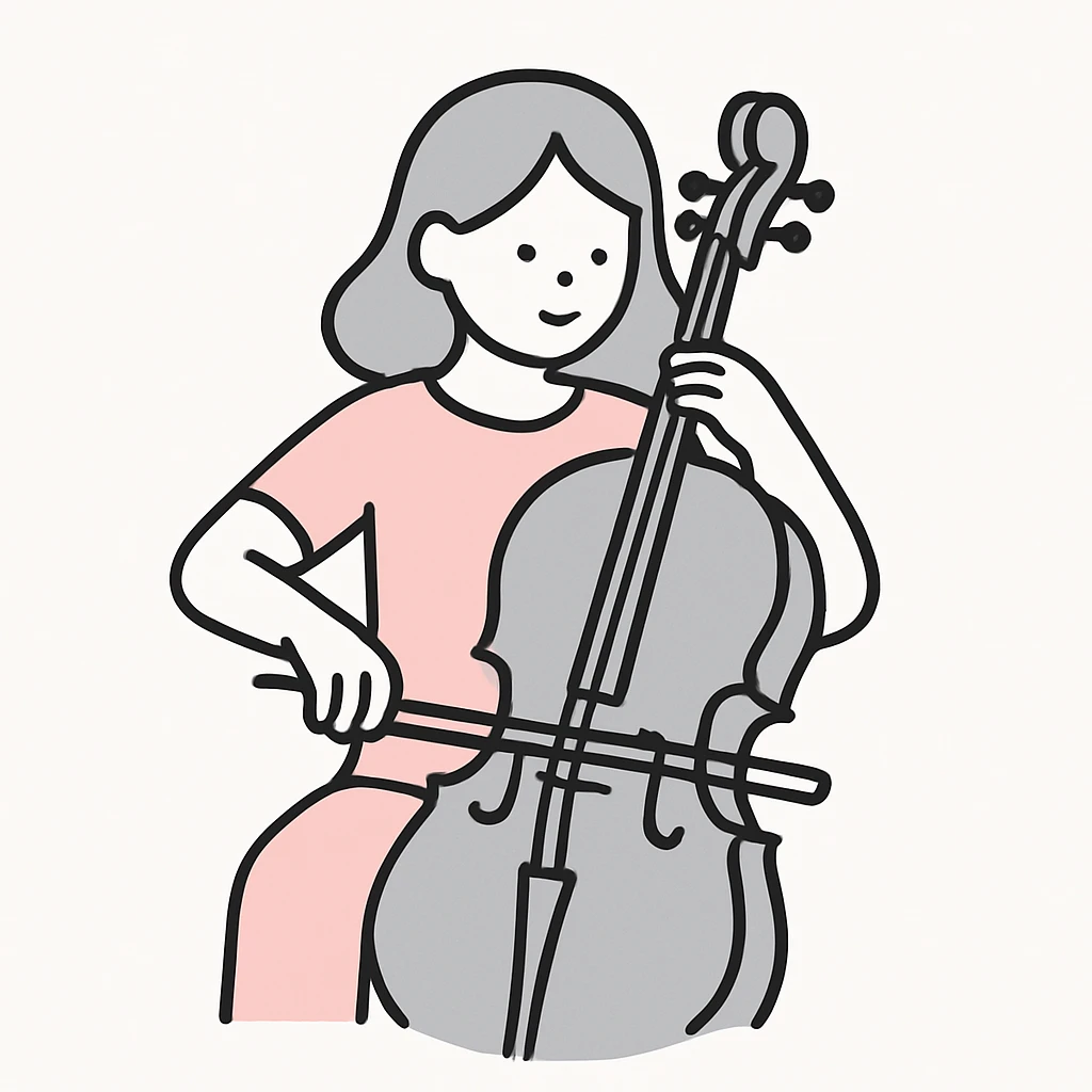 girl playing cello emoji