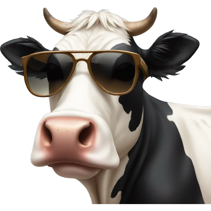 Cow with sunglasses  emoji