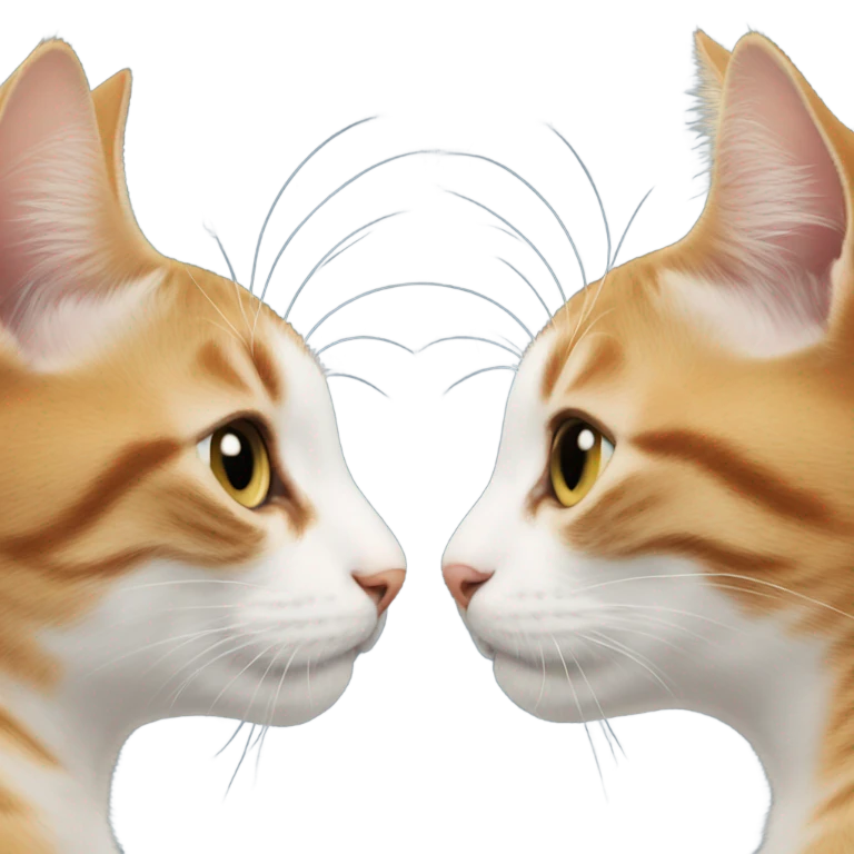 two cats kissing emoji