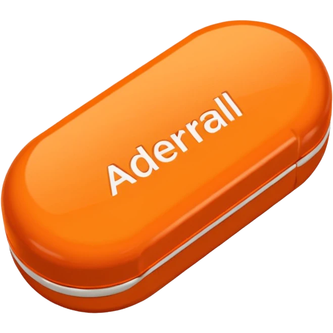 Orange 30mg adderall with line down center emoji