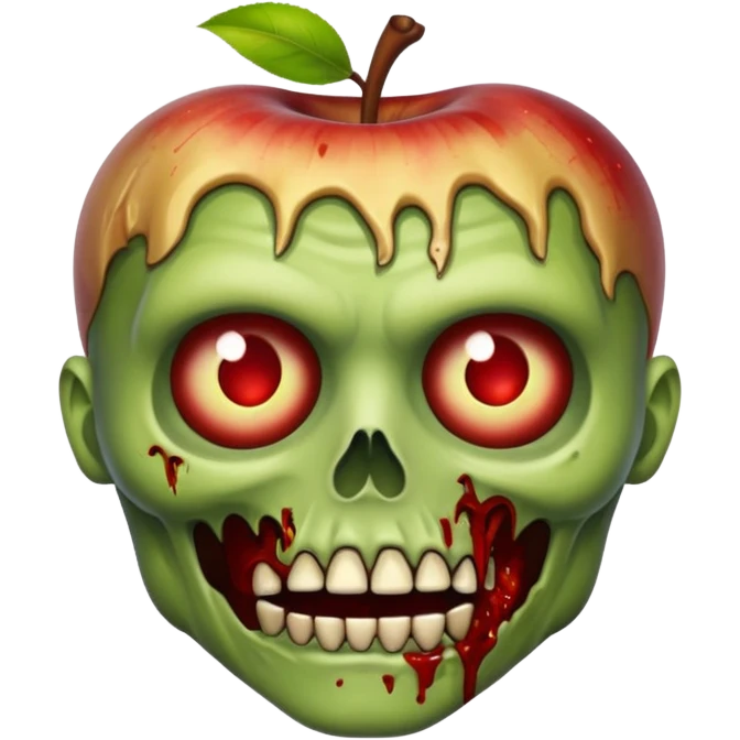zombie in apple style emoji