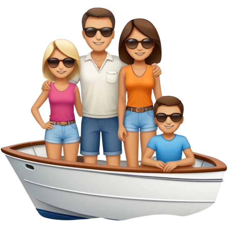 Family on a yacht emoji