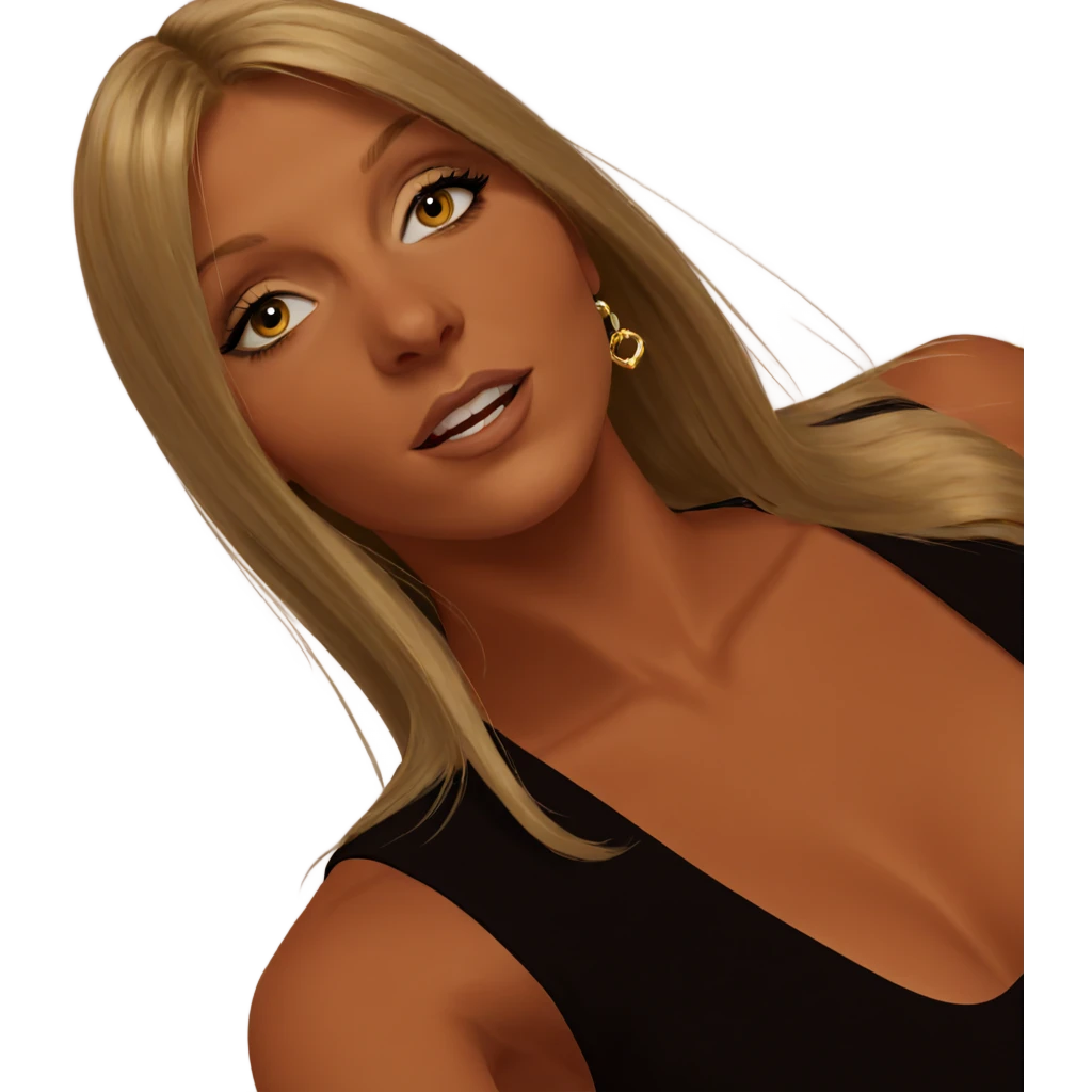 blonde beauty with elegant jewelry emoji