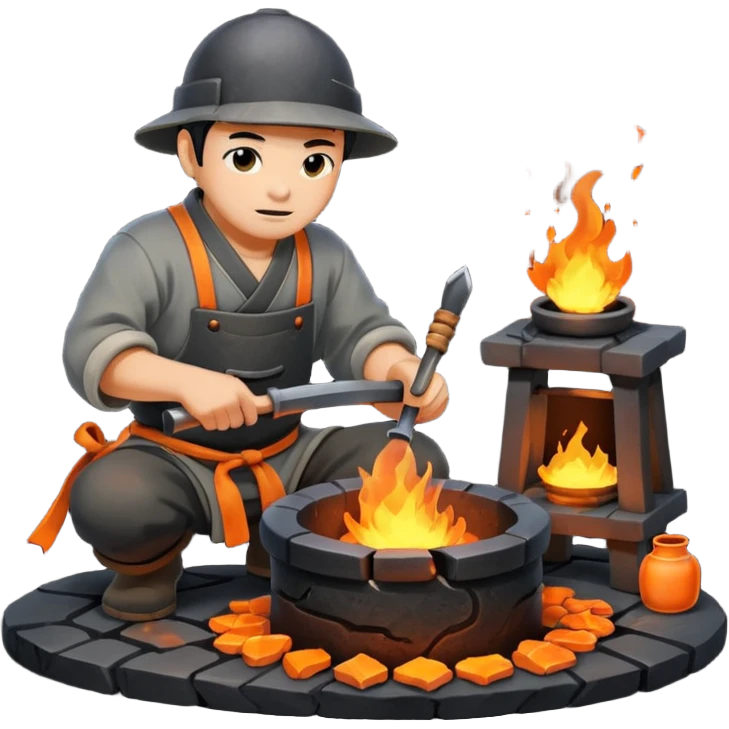 A Japanese blacksmith forge emoji