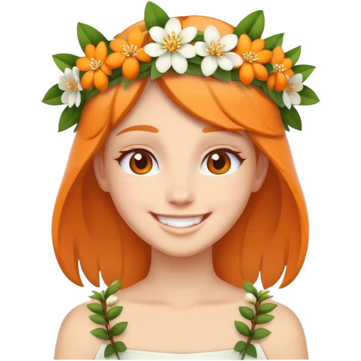 orange blossom character  emoji