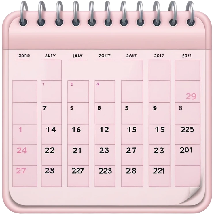 Light pink calendar emoji