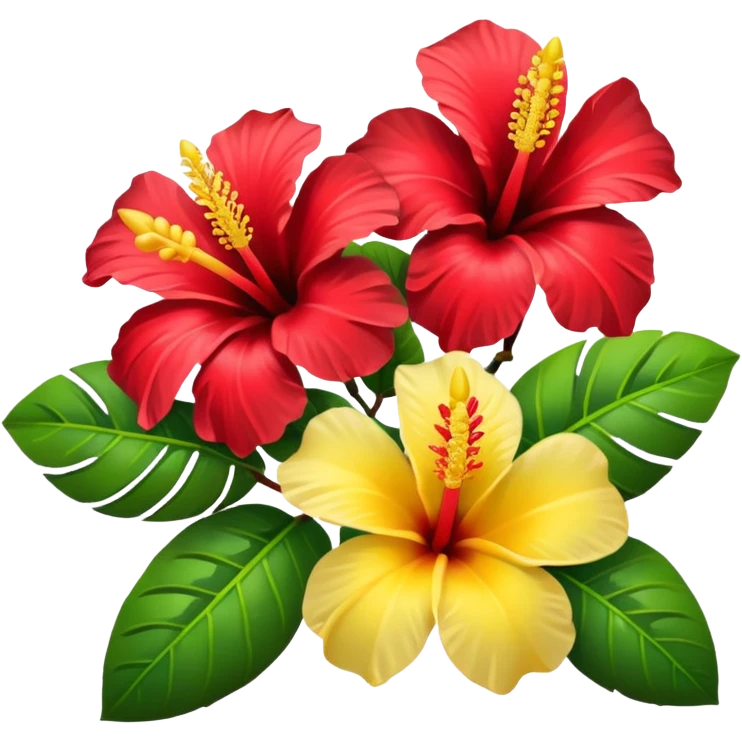 hawaiian flowers emoji