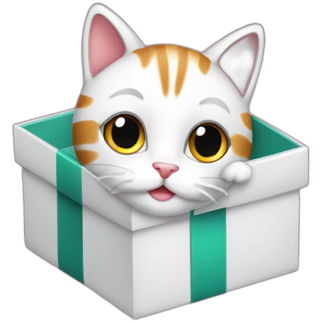 cat in gift box emoji