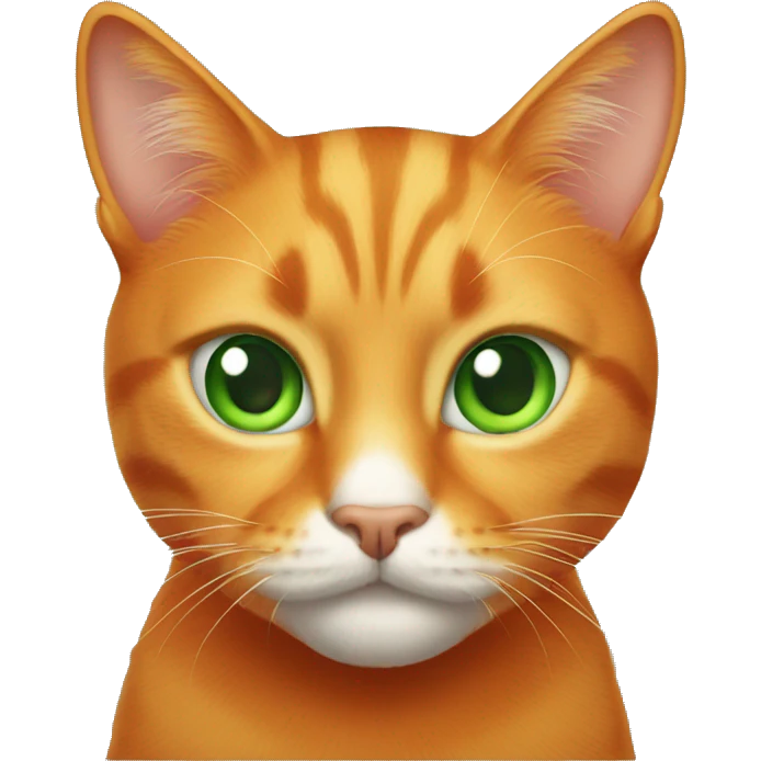 Orange cat with green eyes emoji