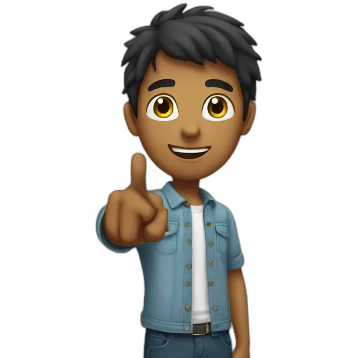 Boy pointing towards you emoji
