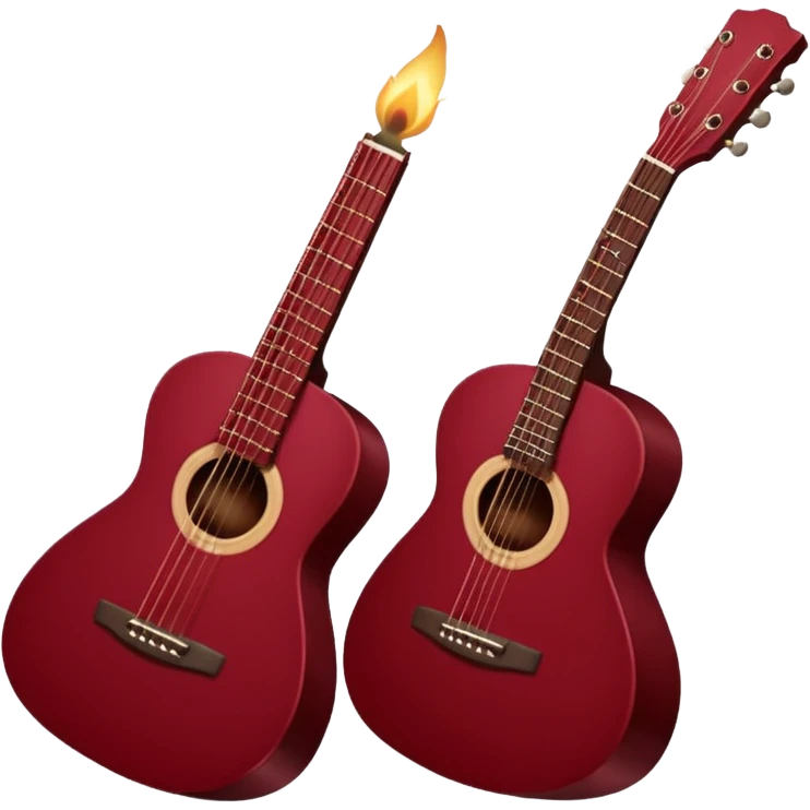 Maroon red aesthetic pookie bow,candle and guitar  emoji
