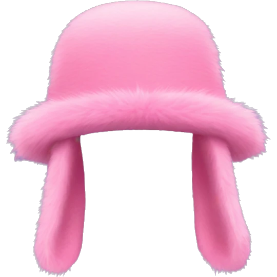 only pink fur hat without head emoji