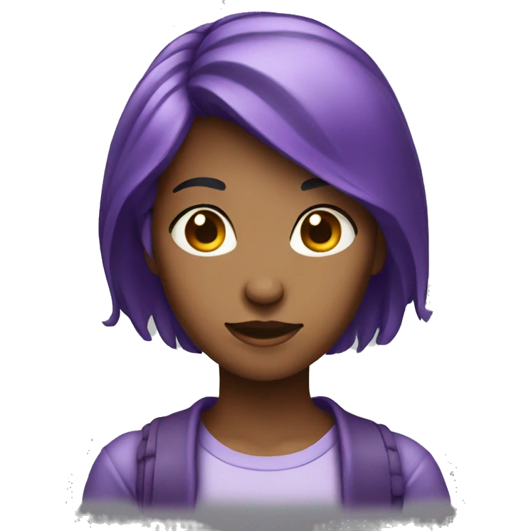 25 year old purple haired female emoji