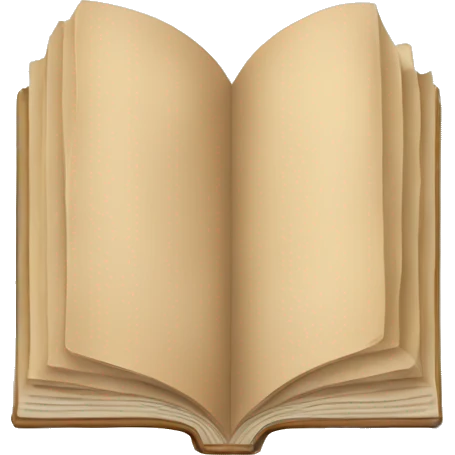 opened book with a beige cover emoji