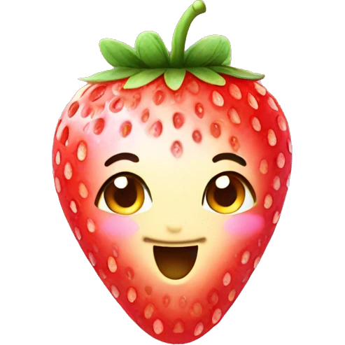 Cute sparkling strawberry  emoji