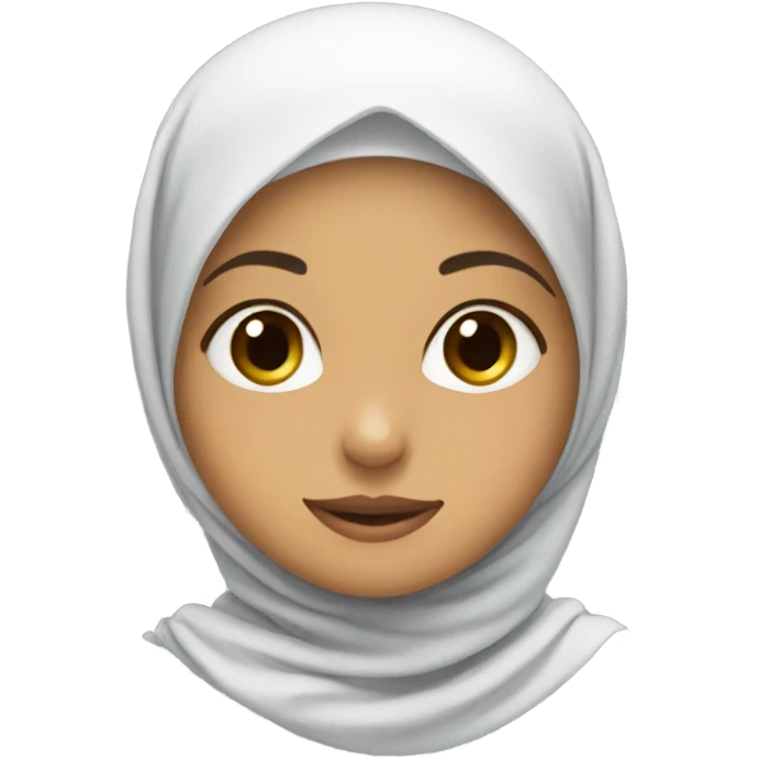 Girl with hijab doing fit check emoji