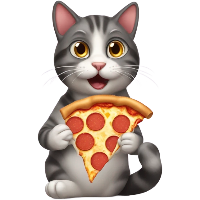 cat eating pizza  emoji