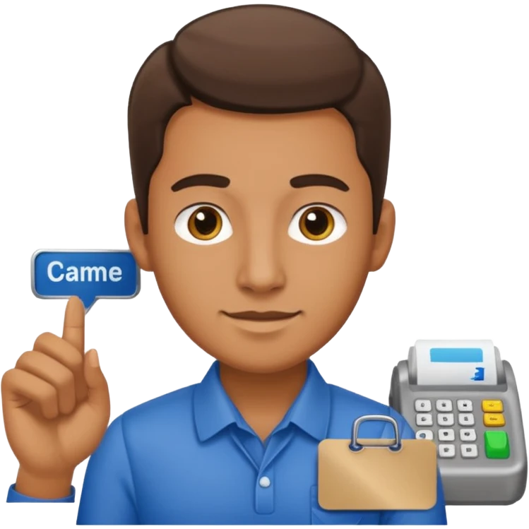 cashier man emoji