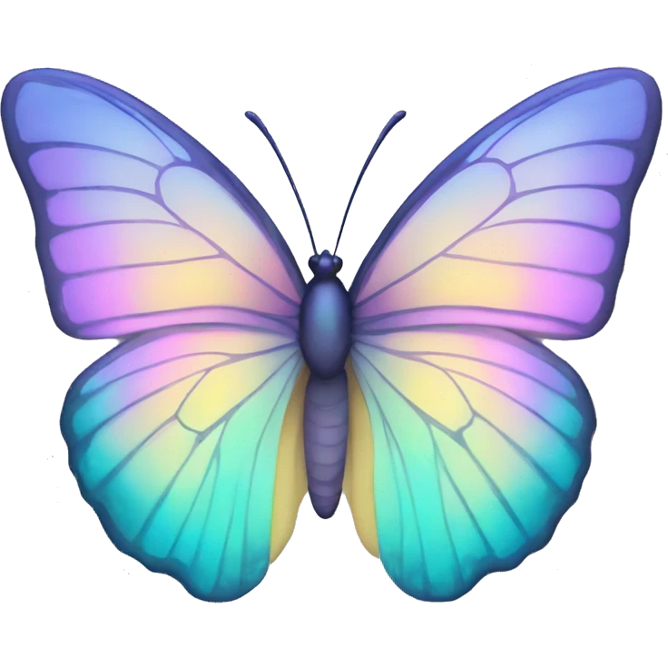 Pastel Iridescent Butterfly emoji