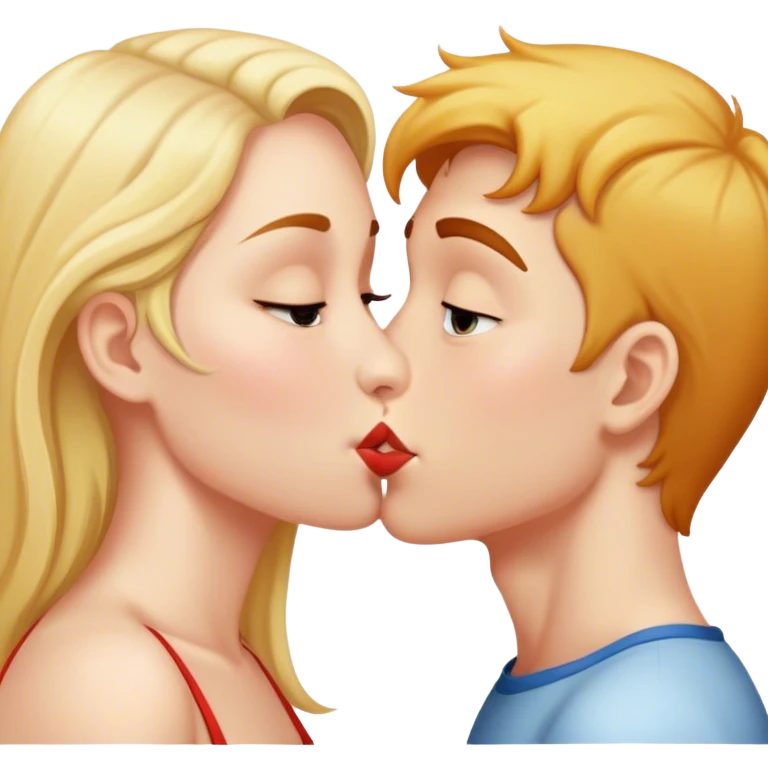 Girl and boy kissing  emoji