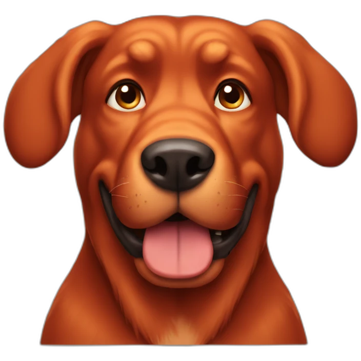 Big red dog emoji
