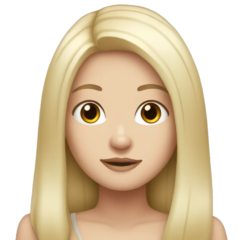 White girl with long black hair  emoji