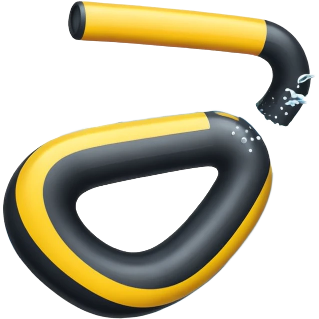 ein schwarzer aal oder seeschlange mit gelben streifen emoji