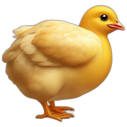Un poussin dans une coquille emoji
