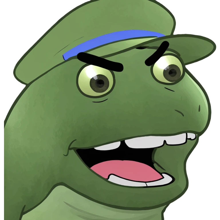 emoji for 'BRR BRR PATAPIM BRAINROT', wild eyes, open mouth, energetic, meme vibe emoji