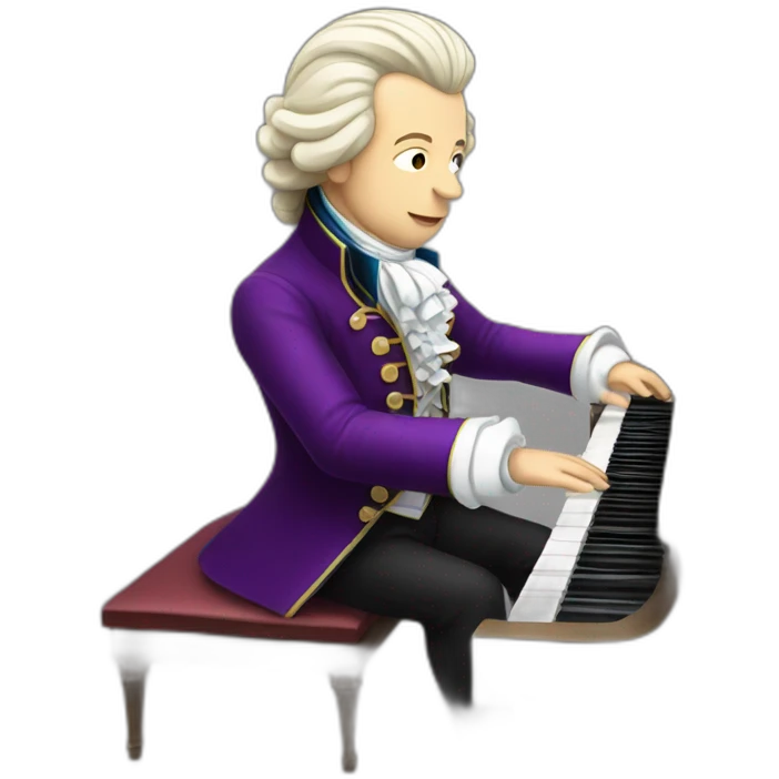 mozart playing piano emoji