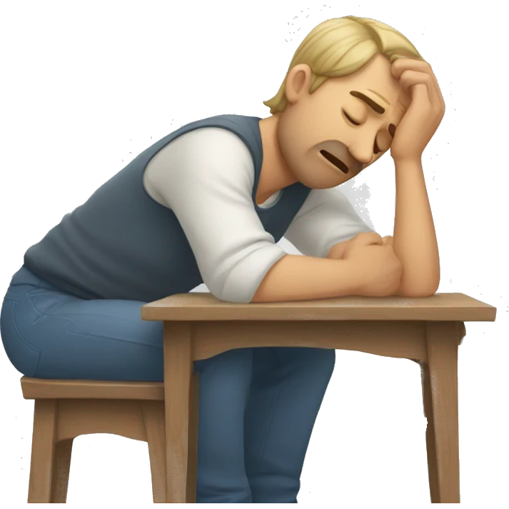 Tired man emoji
