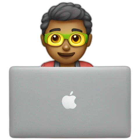 developer with laptop sticker emoji