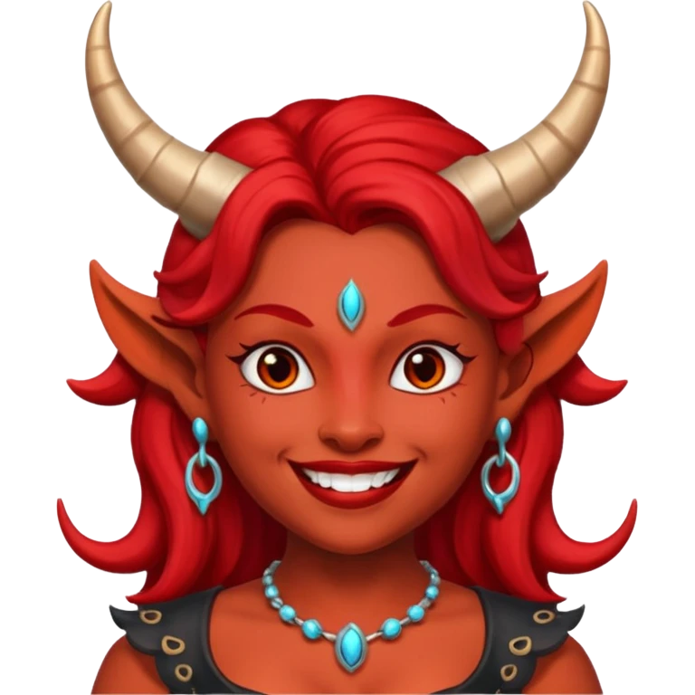 Diablita con cachos emoji