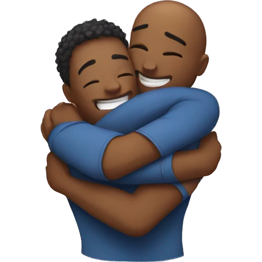 Hug with love emoji