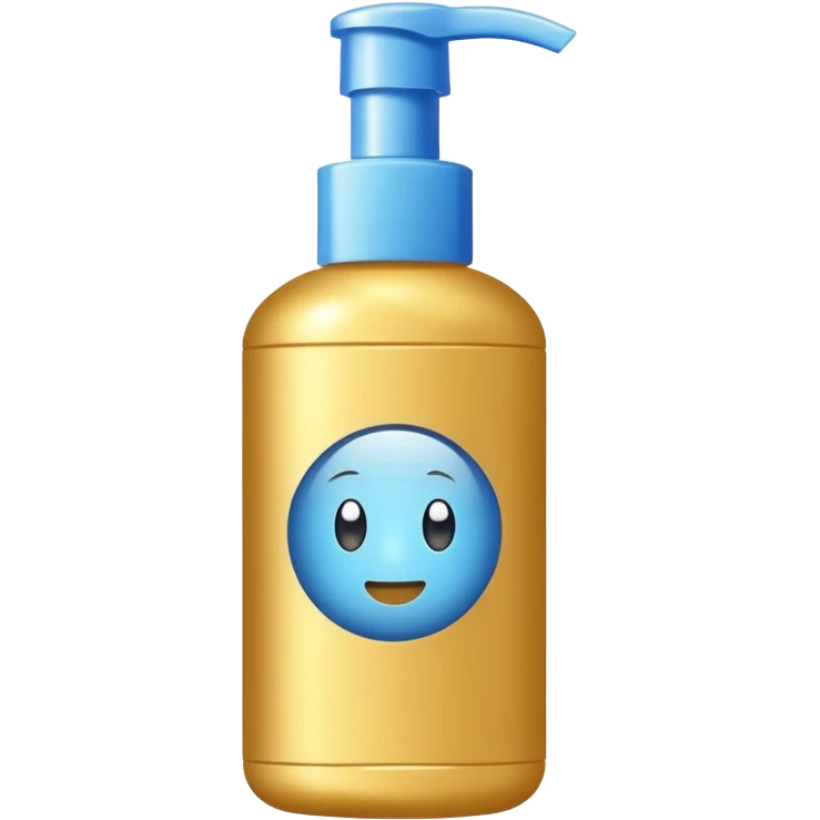 shampoo bottle in golden colour emoji