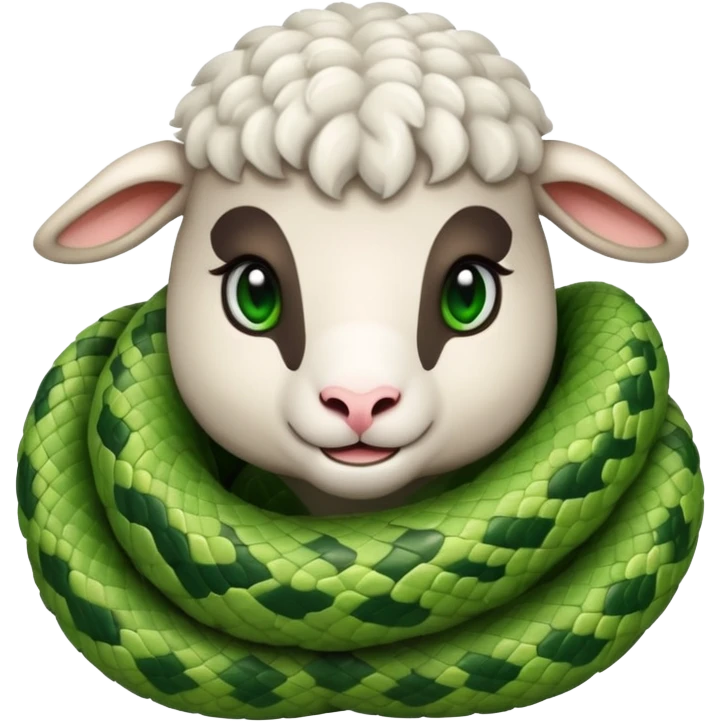 Lamb love snake emoji