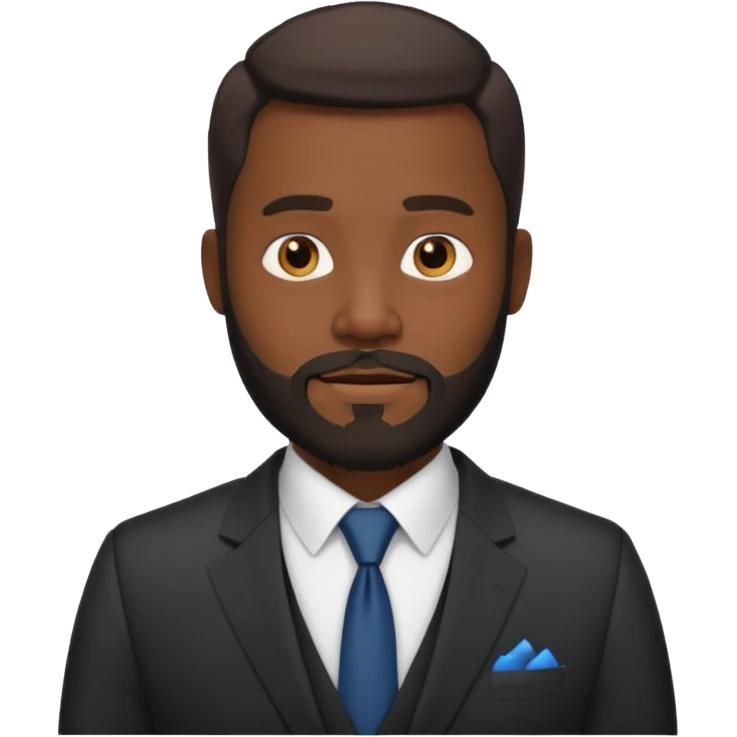 bearded black man in a suit emoji