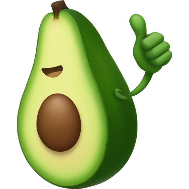 avocado with thumbs up emoji