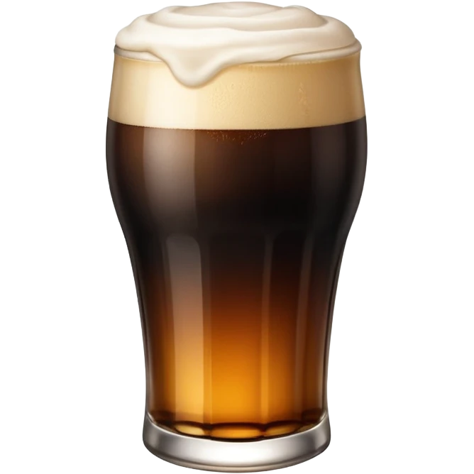 Guiness beer half-full. emoji