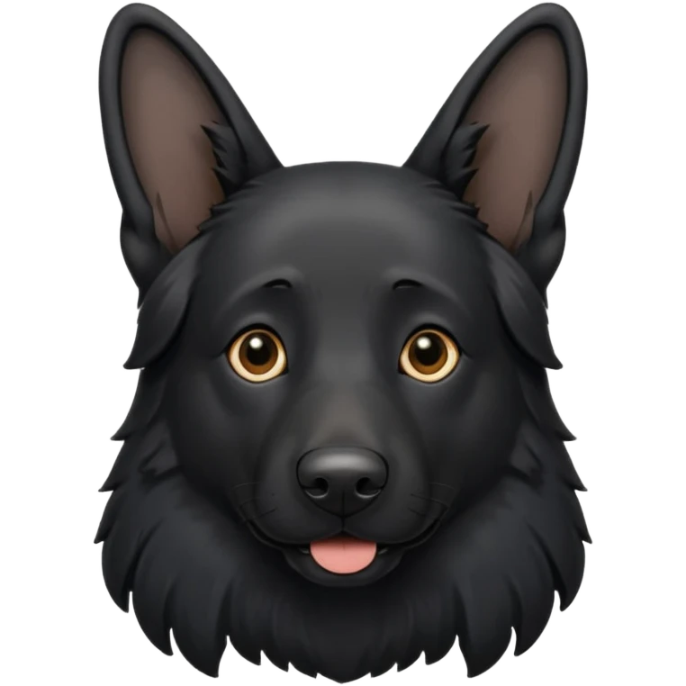 Black german shepard floppy ears emoji