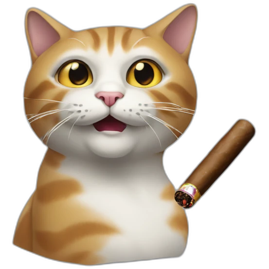 cat smoke cigar emoji