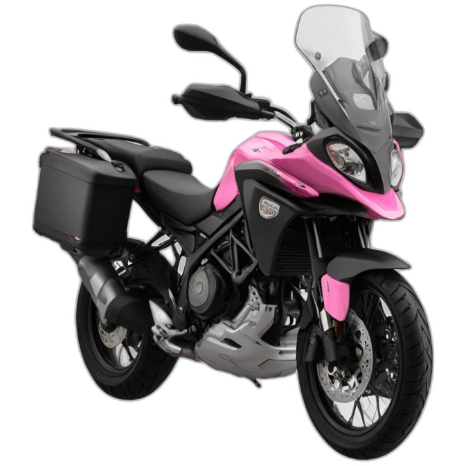 Moto rosa benelli trk 502X  piloto mujer emoji