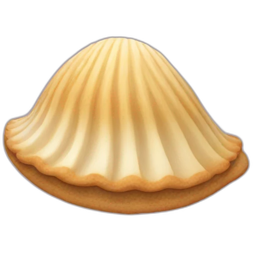 shell-shaped cookie emoji