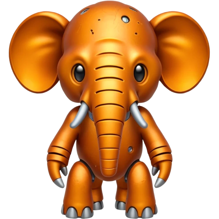 Little completely orange mammouth cyborg emoji